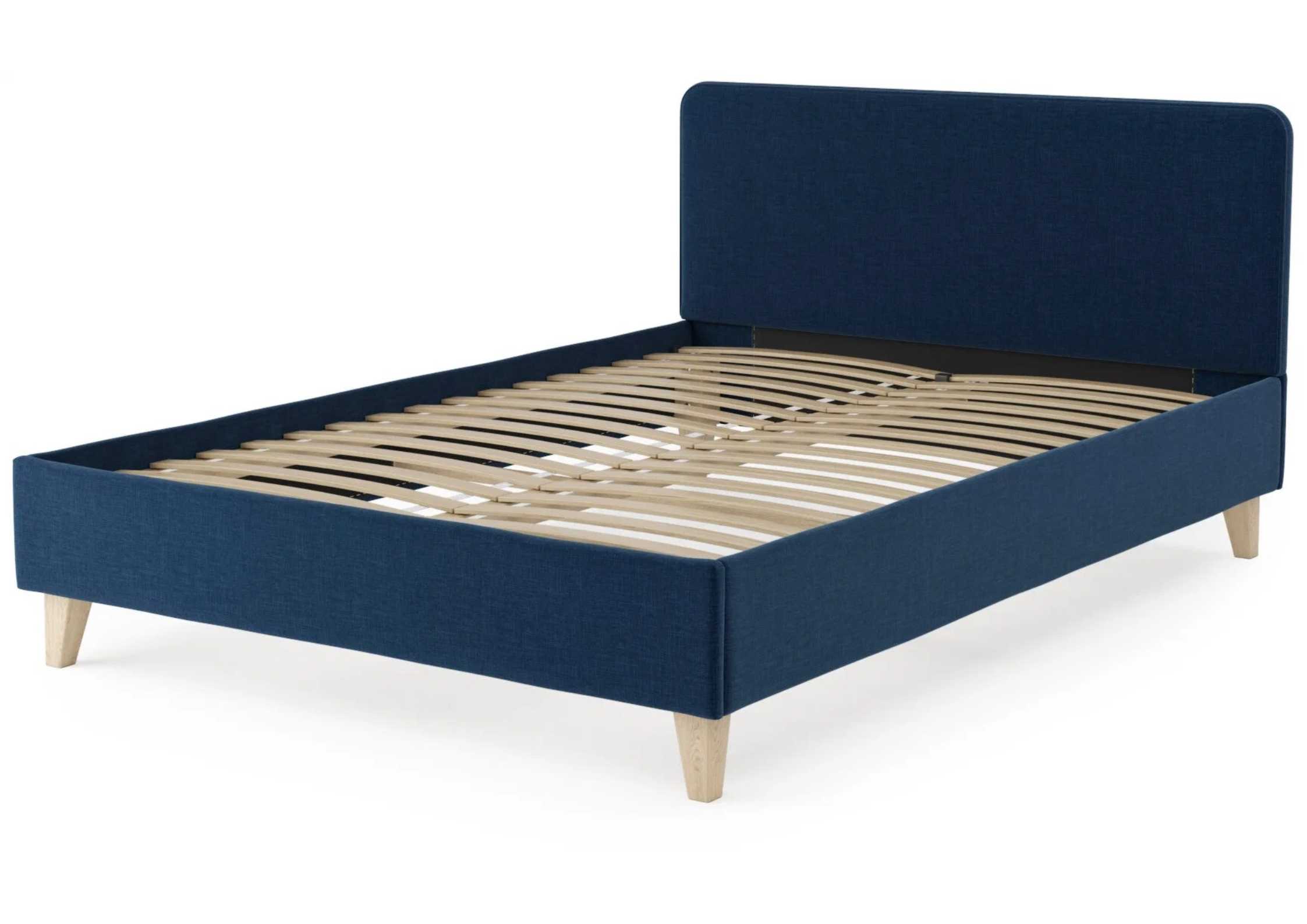 Granatowe łóżko 140x200cm